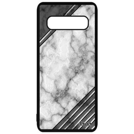 Защитный чехол на смартфон // Galaxy S10 Plus // "Уголок" Текстура Стиль, Utaupia, светло-серый