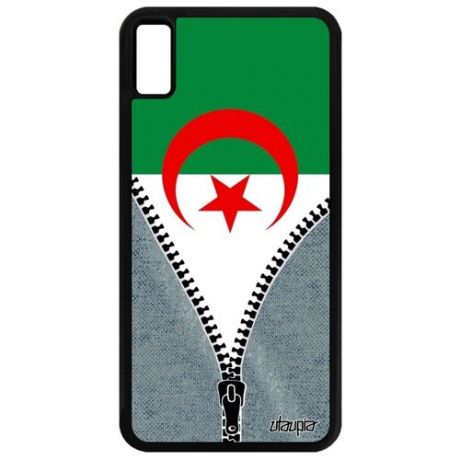 Защитный чехол на мобильный // iPhone XS Max // "Флаг Израиля на молнии" Государственный Дизайн, Utaupia, серый