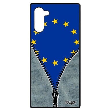 Красивый чехол для телефона // Galaxy Note 10 // "Флаг Марокко на молнии" Стиль Государственный, Utaupia, серый