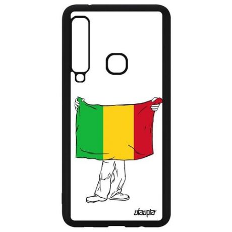 Необычный чехол для мобильного // Galaxy A9 2018 // "Флаг Гвинеи с руками" Патриот Государственный, Utaupia, белый