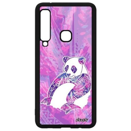 Противоударный чехол для смартфона // Samsung Galaxy A9 2018 // "Панда" Китайский Стиль, Utaupia, розовый