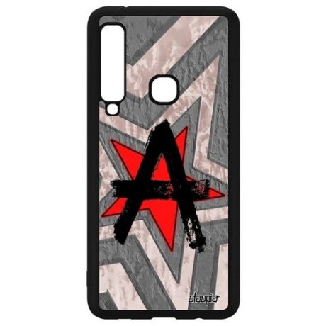 Противоударный чехол на смартфон // Galaxy A9 2018 // "Анархия" Эмблема Anarchy, Utaupia, серый