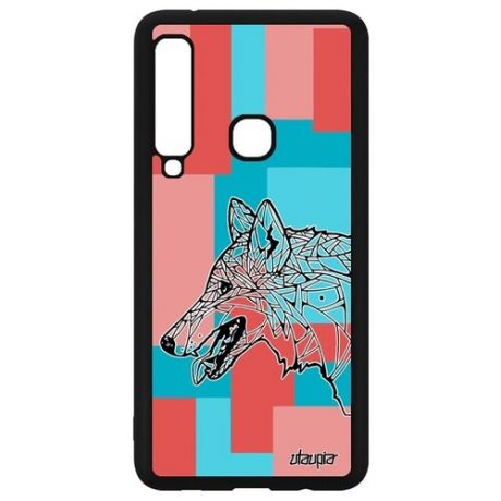 Качественный чехол для мобильного // Galaxy A9 2018 // "Волк" Wolf Стиль, Utaupia, цветной
