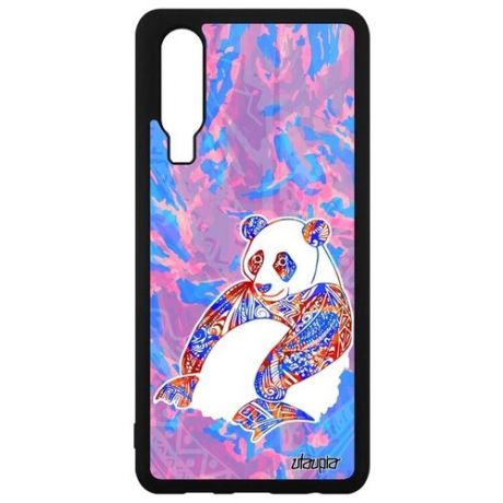 Ударопрочный чехол на телефон // Huawei P30 // "Панда" Большая Стиль, Utaupia, розовый