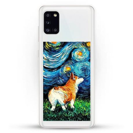 Силиконовый чехол Корги Ван Гога на Samsung Galaxy A31