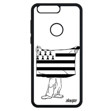 Защитный чехол для смартфона // Honor 8 // "Флаг Греции с руками" Путешествие Государственный, Utaupia, белый