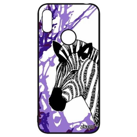 Ударопрочный чехол на телефон // Huawei Y6 2019 // "Зебра" Horse Стиль, Utaupia, фиолетовый