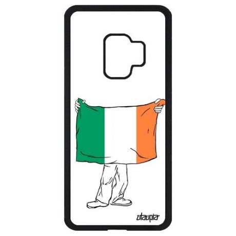 Качественный чехол для смартфона // Galaxy S9 // "Флаг Гвинеи с руками" Стиль Страна, Utaupia, белый