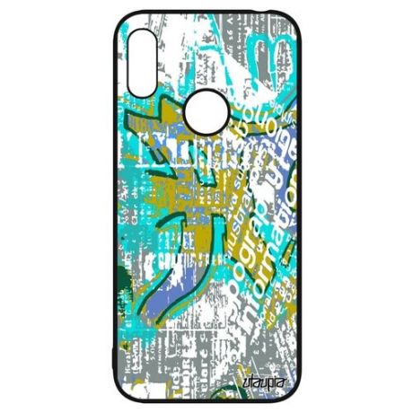 Чехол на телефон // Huawei Y6 2019 // "Стрит-арт" Надпись Уличный, Utaupia, цветной