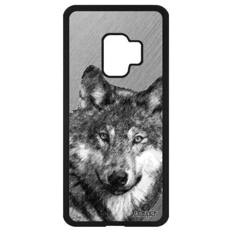 Противоударный чехол для телефона // Galaxy S9 // "Дикий волк" Хаски Зверь, Utaupia, фиолетовый