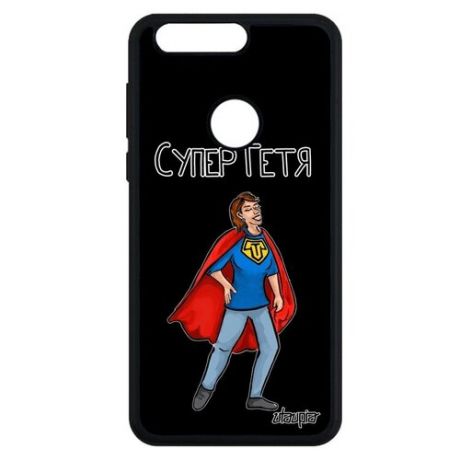 Новый чехол для смартфона // Honor 8 // "Супертетя" Супергерой Комичный, Utaupia, серый