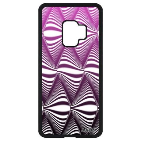 Противоударный чехол для смартфона // Galaxy S9 // "Иллюзия волны" Кружение Движение, Utaupia, розовый