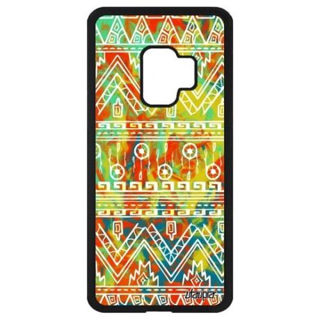 Ударопрочный чехол для телефона // Galaxy S9 // "Ацтекские мотивы" Декоративный Стиль, Utaupia, фиолетовый