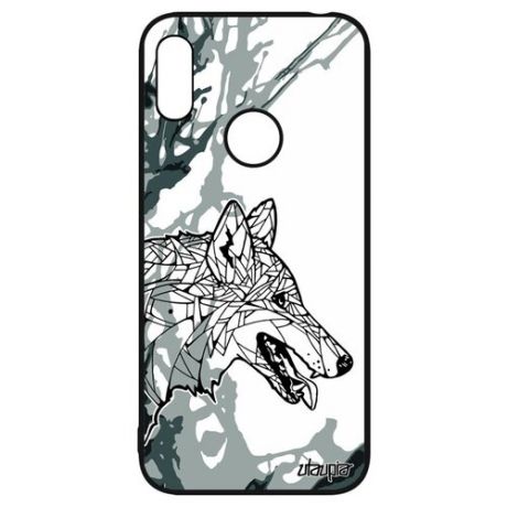 Противоударный чехол для телефона // Huawei Y6 2019 // "Волк" Древний Одинокий, Utaupia, цветной