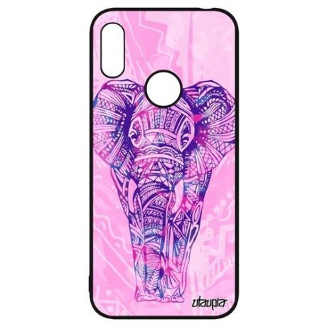 Ударопрочный чехол на смартфон // Huawei Y6 2019 // "Слон" Азиатский Древний, Utaupia, цветной