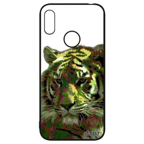 Стильный чехол для телефона // Huawei Y6 2019 // "Царь тигр" Азия Хозяин, Utaupia, серый