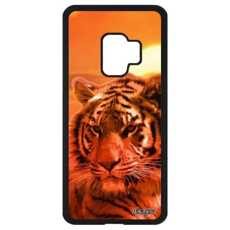 Красивый чехол для смартфона // Galaxy S9 // "Царь тигр" Бенгальский Хозяин, Utaupia, светло-зеленый
