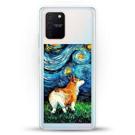 Силиконовый чехол Корги Ван Гога на Samsung Galaxy S10 Lite