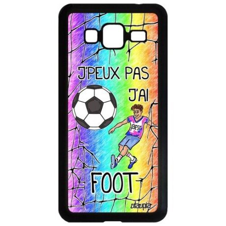 Дизайнерский чехол для телефона // Galaxy J3 2016 // "Не могу - у меня футбол!" Комикс Спорт, Utaupia, белый
