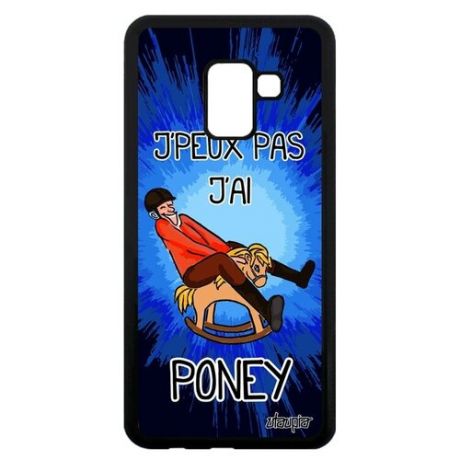 Защитный чехол для смартфона // Galaxy A8 2018 // "Не могу - у меня пони!" Надпись Повод, Utaupia, цветной