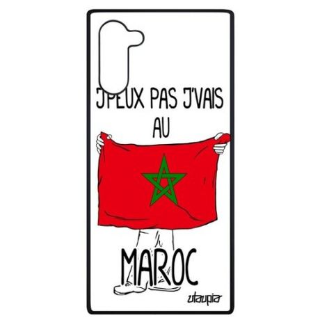 Противоударный чехол для мобильного // Galaxy Note 10 // "Еду в Алжир" Страна Флаг, Utaupia, белый