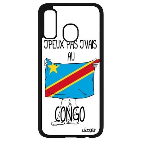 Дизайнерский чехол для телефона // Samsung Galaxy A40 // "Еду в Конго Киншаса" Принт Государственный, Utaupia, белый