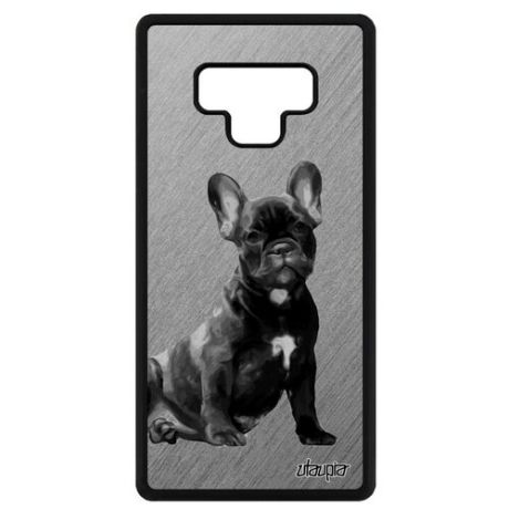 Необычный чехол для смартфона // Galaxy Note 9 // "Бульдог" Собака Охота, Utaupia, розовый
