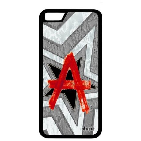Противоударный чехол для телефона // Apple iPhone 6S // "Анархия" Эмблема Anarchy, Utaupia, серый