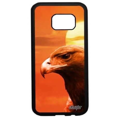 Чехол на // Galaxy S7 // "Орел" Стиль Царь, Utaupia, оранжевый