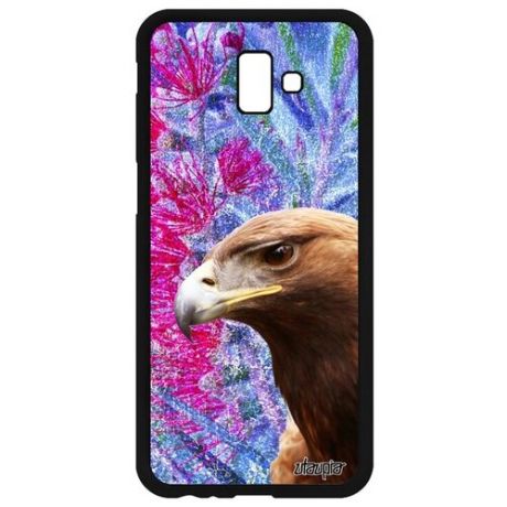 Яркий чехол на смартфон // Galaxy J6 Plus 2018 // "Орел" Кондор Птица, Utaupia, фуксия