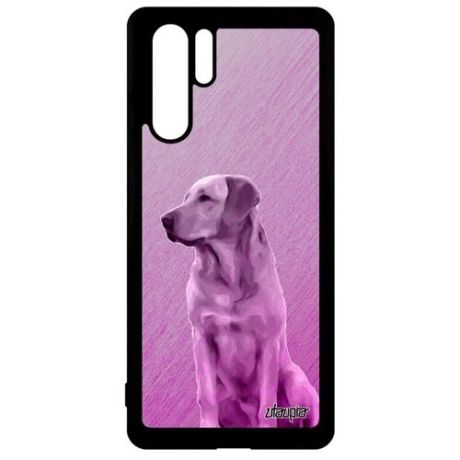 Модный чехол на мобильный // Huawei P30 Pro // "Лабрадор" Животные Собака, Utaupia, серый