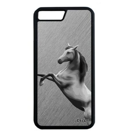 Ударопрочный чехол для смартфона // Apple iPhone 7 Plus // "Лошадь" Кобыла Мустанг, Utaupia, оранжевый