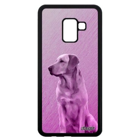 Новый чехол на // Galaxy A8 2018 // "Лабрадор" Стиль Спасатель, Utaupia, розовый