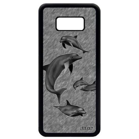 Качественный чехол для смартфона // Samsung Galaxy S8 Plus // "Дельфины" Стиль Дизайн, Utaupia, цветной