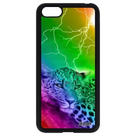 Ударопрочный чехол для смартфона // Huawei Y5 2018 // "Леопард" Хищник Зверь, Utaupia, цветной