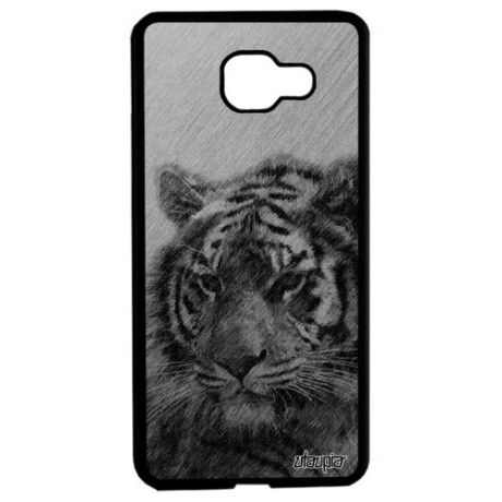 Противоударный чехол для мобильного // Galaxy A5 2016 // "Царь тигр" Тайга Хищник, Utaupia, серый
