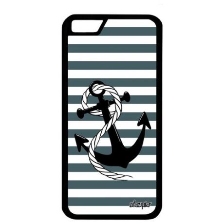 Защитный чехол на // iPhone 6S // "Якорь" ВМФ Пират, Utaupia, темно-розовый