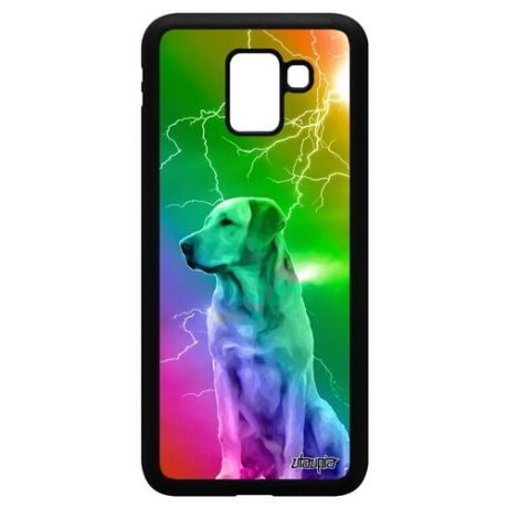 Защитный чехол на телефон // Samsung Galaxy J6 2018 // "Лабрадор" Дизайн Стиль, Utaupia, оранжевый