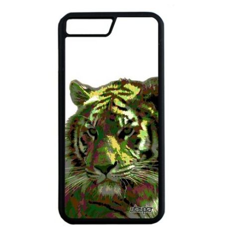 Защитный чехол на мобильный // iPhone 7 Plus // "Царь тигр" Хищник Бенгальский, Utaupia, оранжевый