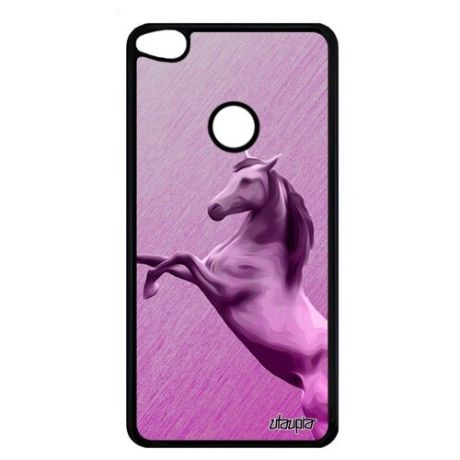 Защитный чехол на смартфон // Huawei P8 Lite 2017 // "Лошадь" Животные Мустанг, Utaupia, серый