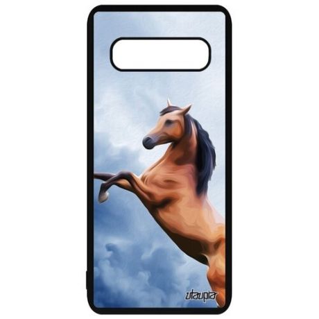 Противоударный чехол на // Samsung Galaxy S10 // "Лошадь" Дизайн Кобыла, Utaupia, цветной