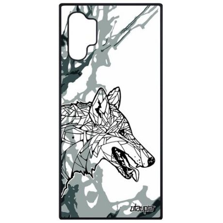 Защитный чехол на смартфон // Galaxy Note 10 Plus // "Волк" Дизайн Охота, Utaupia, розовый