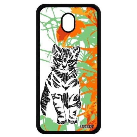 Ударопрочный чехол для мобильного // Galaxy J7 2017 // "Кот" Дизайн Cat, Utaupia, розовый