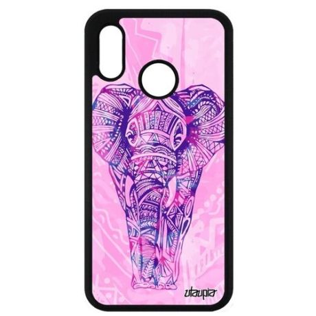 Красивый чехол на телефон // Huawei P20 Lite // "Слон" Elephant Древний, Utaupia, розовый