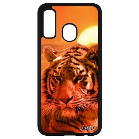 Противоударный чехол для мобильного // Galaxy A40 // "Царь тигр" Сибирь Хозяин, Utaupia, оранжевый