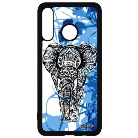 Противоударный чехол для смартфона // Huawei P30 Lite // "Слон" Азиатский Африканский, Utaupia, серый