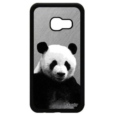 Защитный чехол для мобильного // Samsung Galaxy A3 2017 // "Большая панда" Азия Тибет, Utaupia, серый