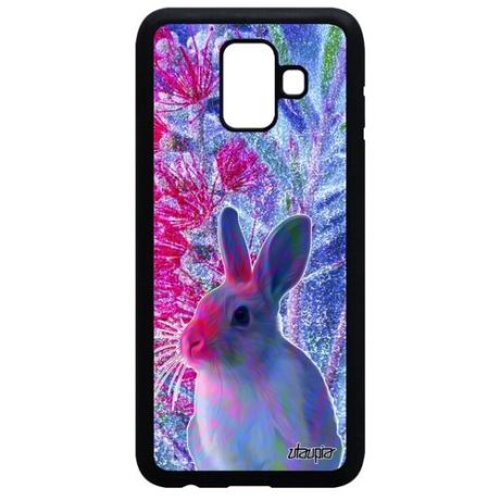 Защитный чехол для смартфона // Galaxy A6 2018 // "Кролик" Дизайн Трусишка, Utaupia, фуксия