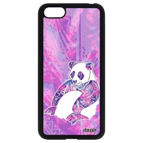Противоударный чехол для телефона // Huawei Y5 2018 // "Панда" Азия Медведь, Utaupia, серый