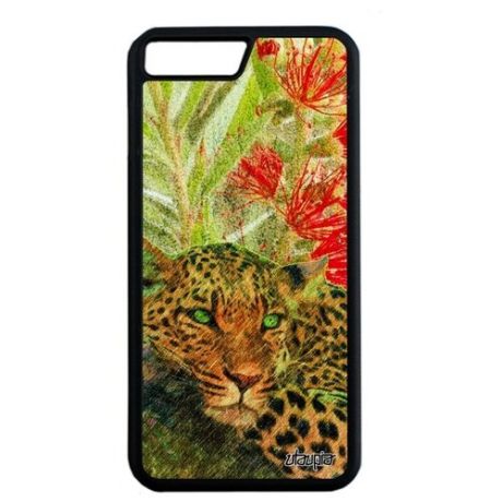 Стильный чехол для смартфона // iPhone 8 Plus // "Леопард" Барс Гепард, Utaupia, светло-зеленый